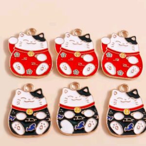 20 pcs lucky enameled animal charms